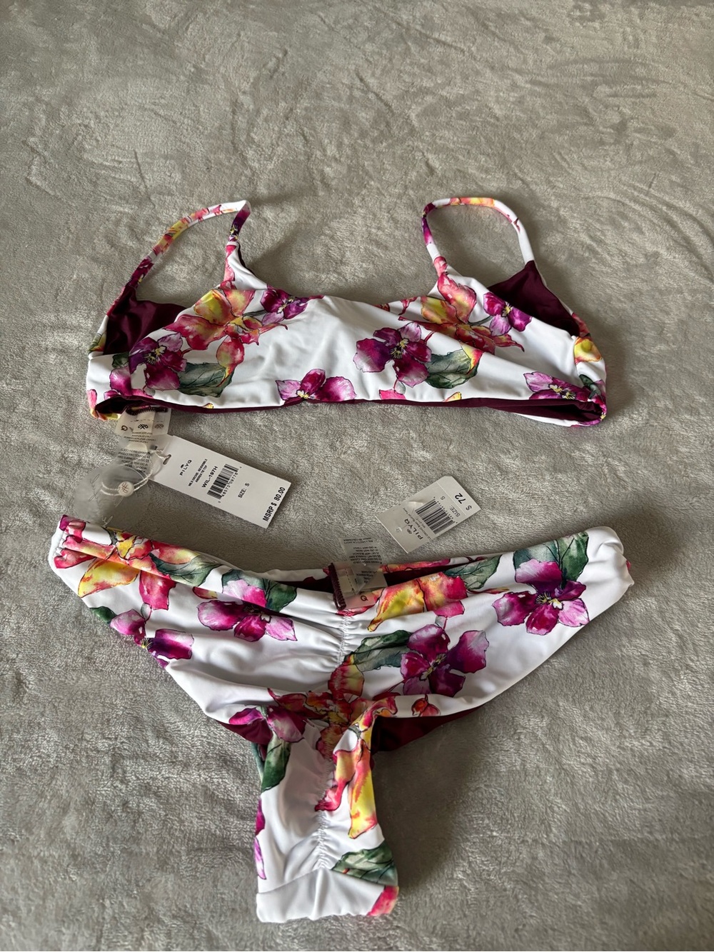 PilyQ PQ Swim Wild Orchid S bikini set NWT - Picture 9 of 9